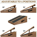 Slant Board for Calf Stretching, Adjustable Wooden Calf Stretcher Incline Board, Wedge Stretcher for Squats, Professional Stretch Board for Knees Ankle Heel Feet Leg