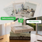 3 PCS Faux Decorative Books for Home Decor-Coffee Table Books Decor-Aesthetic Fake/Faux Books for Decoration,libros Decoration for Coffee Table, Shelf Accessories (3-monochromc Live Style Guide)