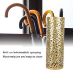 ZJchao Metal Freestanding Round Umbrella Stand Rack Bin for Entryway, Office, or Hotel Decor – Compact Small Size with Stable Base & - Finish