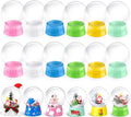 Mifoci 12 Pcs 4 Inch Empty Snow Globe Clear Fillable Water Globe with Screw Off Cap Empty Valentines Day Plastic Snow Case for DIY Crafts Home Decoration Display Plant