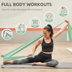 Resistance Bands for Working Out, Exercise Bands, Resistance Band for Physical Therapy, Stretch Bands for Pilates, Rehab, Stretch, Strength Training and Yoga Starter Set