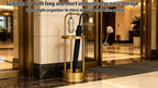 Golden Metal Umbrella Stand, 65cm Freestanding Umbrella Holder with Hooks, Round Base Umbrella Rack for Long & Foldable Umbrellas, Sturdy Iron Umbrella Organizer for Entryway, Home, Office, Hotel