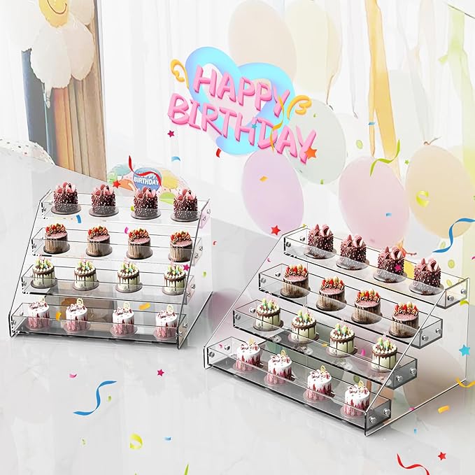 Acrylic Display Shelf,Risers Display Stands,Perfume Organizer,Cupcake Stand,Tiered Display Stand,Sticker Display,Card Stands For Display,Card Display Stand,Figure Display，Spice Rack(6 Tier)