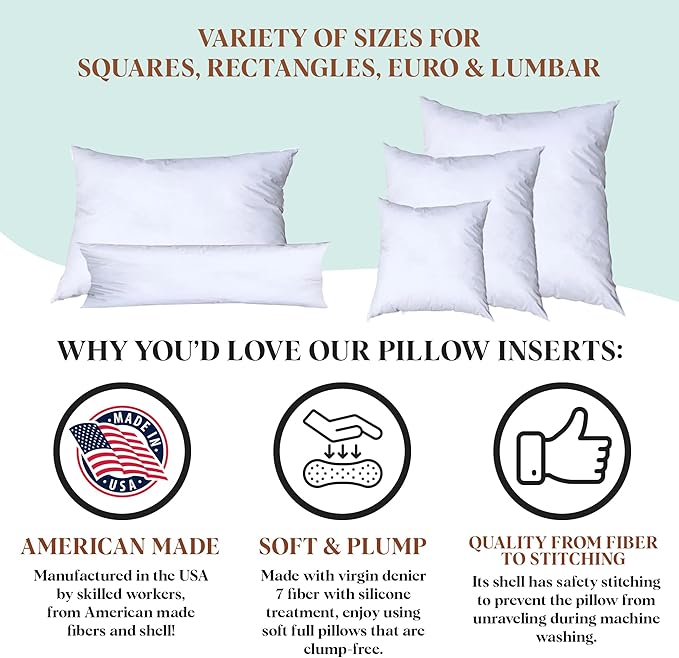 Pillowflex Premium Polyester Throw Pillow Insert - 20x26 - Ultra Soft Large Rectangle Throw Pillow, Couch Sham, Lumbar, Back, Sofa - Machine Washable - Decorative Accent Form - 1 Soft Pillow