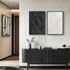 Framed Black and White Abstract Wall Art, 3 Piece Modern Canvas Prints Paintings Art for Walls, Minimalist Black White Abstract Pictures for Living Room Bedroom Dining Room Office Wall Decor 16x24 In