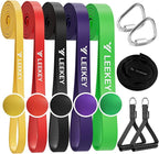 LEEKEY Resistance Bands, Exercise Bands with Handles,Pull Up Assist Bands - Band Set with Door Anchor - Bands for Working Out,Band for Men and Women Fitness Training,Home Workouts