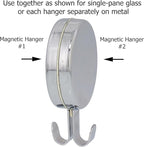 Haute Decor Attract Magnetic Wreath Hanger (Champagne) - Set of 2 Magnets - for 2 Metal Doors/Surfaces or 1 Single-Pane Glass Door/Window