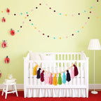 Syhood 3 Pcs Boho Tassel Garland Wall Hanging Decor 1 Boho Tassel Garland with Wood Beads and 2 Western Colorful Pom Pom Ball for Classroom Party Wedding Baby Shower Home Decorations(Fresh Colors)