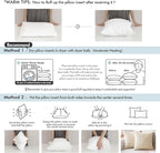 MIULEE Set of 2 Throw Pillow Inserts 22x22 Inches, Non-Woven Decorative Pillow Inserts for Living Room