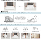 MIULEE Pillow Insert 12x20 Inch, Decorative Rectangle Throw Pillow Insert, Premium Fluffy Pillow Forms Stuffer for Sofa Couch Living Room