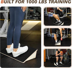 Wooden Slant Board for Squats & Calf Stretching – 19.6" Extra-Wide Non-Slip Surface, 1000 lbs Capacity, Durable Strength Training Wedge for Lower Body Workouts & Flexibility Training