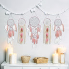 Dream Catcher Wall Decor,Large Boho Dream Catcher with Luxurious Feathers & Beads, Handmade Wall Hanging for Bedroom,Living Room, Gift Ready for Girls & Adults (White)