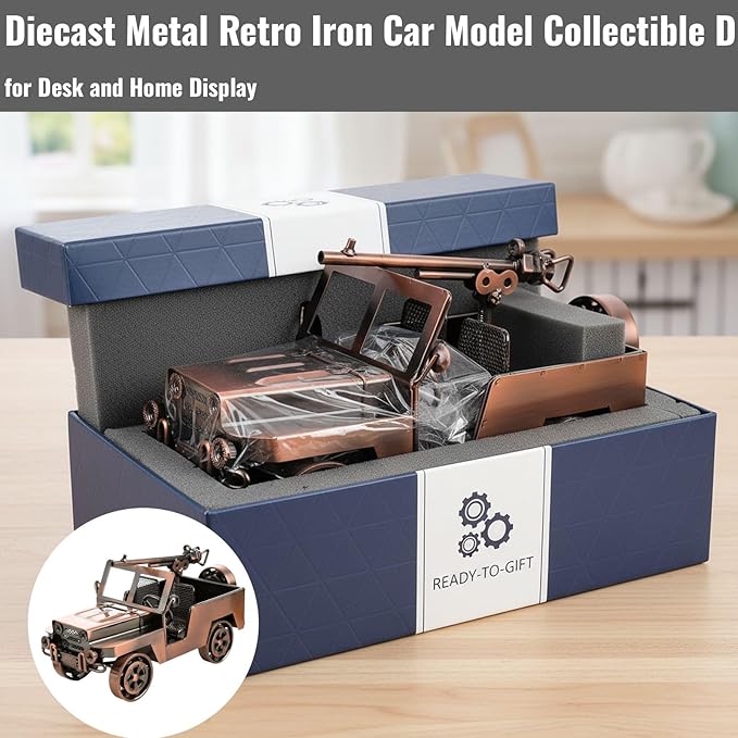 Modern Design Style Model Car Diecast Metal Retro Iron Vehicle Decoration for Desk and Home Display