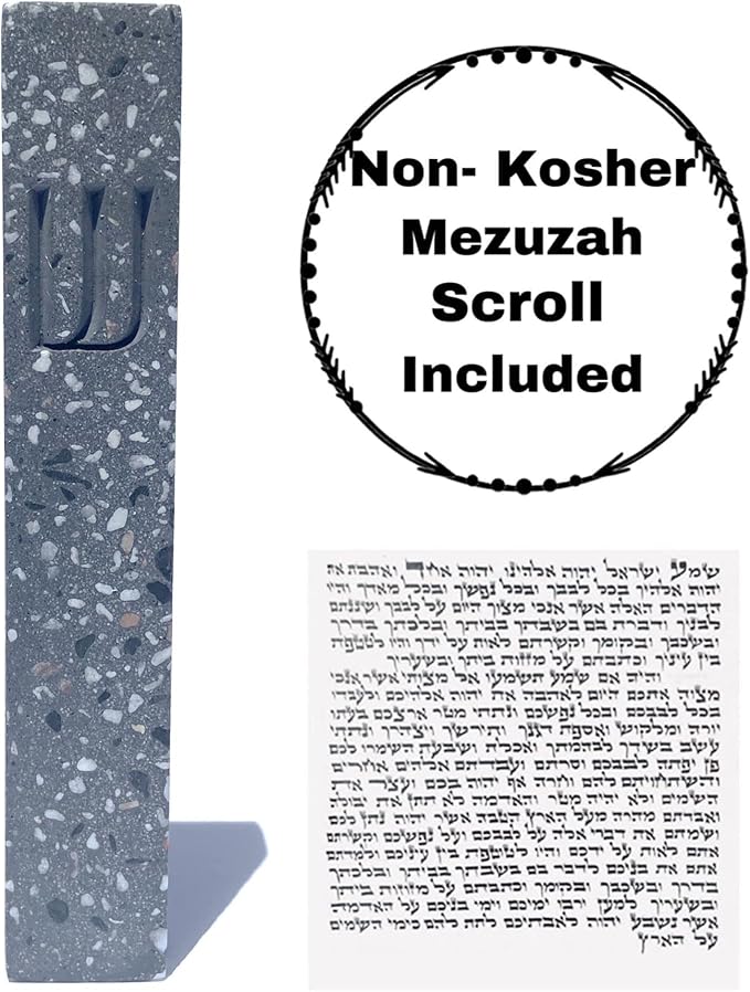 A&S Mezuzot A&S Modern Stone Mezuzah Case Design, Mezuza Cover for Scroll Protection, Easy Peel and Stick Houswarming Gift and Home Blessing
