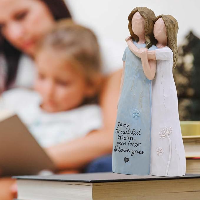 Birthday Gifts for Mom, Valentines Day Gifts for Mom, Mother of The Bride Gift, Sculpted Hand-Painted Figurine