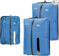 ONTYZZ Vacuum Bags for Travel, IPX8 Waterproof Vacuum Bags, Space Saver for Luggage/Camping/Home Storage (2 Pack No Pump-Blue)