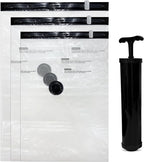 Vacuum Storage Bags 10 Pack with Hand Pump – Space Saver Compression Bags for Clothes, Bedding, Travel & Home Storage