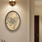 Vintage Butterfly Wall Sculpture, Antique Wall Decor, Gold Wall Art, Hanging Decoration with Embossed Butterfly Design, Vintage Decoration for Living Room Bedroom and Hallway, Housewarming Gift