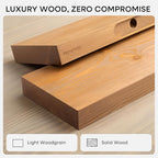 Homeforia 16 inch Golden Oak Floating Shelf, High End Solid Real Wood 16inch Small Floating Shelves for Wall Mounted, Oak Wooden 16in Floating Shelves, Heavy Duty Bracket, 16 X 6.5 X 1.75 in, Set of 4