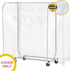Ruibo Clear Garment Rack Cover for Clothes Rack Cover with 2 Durable Zipper/Clothing Waterproof, Dustproof Protector (M:59x20x60 inch)