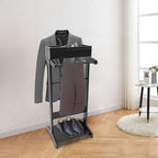Bitodd Suit Rack, Cape Rack, Floor Standing Coat Rack, Clothes Valet Stand for Men, Modern Minimalist Silhouette Coat Rack for Storing Men'S and Women'S Suits, Pants, Neckties (Black)