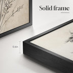Framed Boho Vintage Botanical Wall Art, 4 Piece Black and White Floral Canvas Prints for Modern Farmhouse Bathroom, Natural Rustic Flower Artwork for Bedroom Kitchen Hallway Wall Decor, 11x14