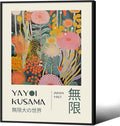 Abstract Yayoi Kusama Posters Japanese Wall Art Vintage Tokyo Aesthetic Prints Yayoi Kusama Inspired Japanese Gallery Wall Art for Stylish Room Bedroom Living Room Decor 12x16in Black Framed