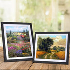 Lyeasw 8x10 Picture Frame Black Set of 15, Display Pictures 8x10 with Mat or 9x11 without Mat, Multi Photo Frames for Wall or Tabletop