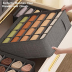 3 Pack Closet Underwear Organizer Storage Box, Drawer Fabric Foldable Cabinet Closet Storage Boxes for Storing Socks, Underwear, Ties, Belts (Dark Grey)