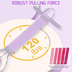 Fabric Resistance Band with Handles, 120lb Non-Slip Foot Pedal Resistance Band for Ankle Puller Sit-up & Leg Equipment Exercise, Multifunction Fitness Resistance Bands for Women