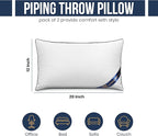 Utopia Bedding Throw Pillow Inserts (Pack of 2, White), 12 x 20 Inches Decorative Indoor Pillows for Sofa, Bed, Couch, Cushion Sham Stuffer