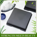 Chunful 1 Pcs Square and Rectangle Wooden Display Stand Wood Vase Display Base Pedestal Stand Vase Lamp Riser for Vases Lamp Teapot Trophy Collectibles Home Decor (Black,6.7 x 6.7 x 2 Inch)