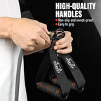 Resistance Bands with Handles, 175lb Exercise Bands for Working Out, Fitness Bands, Workout Bands with Door Anchor and Ankle Straps, Physical Therapy, Yoga, Strength Training Home Gym Equipment