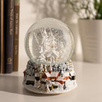 Ashfield & Harkness Winterland Church Decorative Snow Globe with Wind Up Music Box and LED Battery Operated Light
