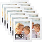 Lyeasw 8x10 Picture Frames White 12 Pack, Multi 8 by 10 Photo Frame for Wall Mount or Tabletop Display