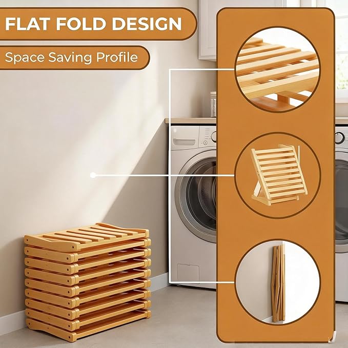 2/3/4/5/6/7/8/9 Tier Bamboo Folding Shoe Rack,2026 New Bamboo Foldable Shoe Rack,no Installation Required,Vertical Multi-Layered Organizer,Space-Saving for Entryways& Balconies (Primary Color, 3)