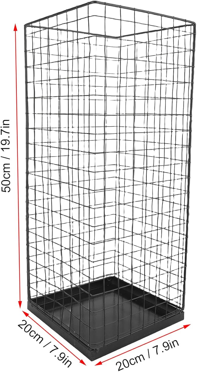 Umbrella Holder, Iron Metal Entryway Storage Rack, Indoor Stand with Hollow Mesh Design for Porch, Office, Home, Umbrellas, Rain Gear & Walking Sticks