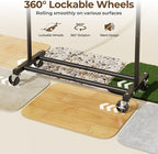 Clothes Rack for Hanging Clothes: Clothing Coat Garment Rolling Racks with Wheels Shelf Portable Closet Storage Organizer Wardrobe Strudy Metal Freestanding Laundry Room Bedroom Dress Shirt Jacket