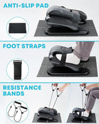 Gonex Under Desk Elliptical Exercise Machine for Seniors, Electric Ellipse Leg Exerciser with Remote, 16 Adjustable Speeds, Manual & 12 Auto Modes, Leg Exerciser While Sitting, Seated Pedal Exerciser