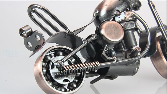Trebisky Metal Motorcycle Decor Figurine Iron Motorcycle Sculpture Desk Decor Art Gift Vintage Home Office Decor Birthday for Men Friend Dad Son Him (Chopper)