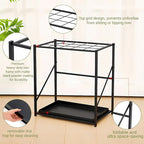 Colingmill Folding Umbrella Storage Stand Rack Holder Organizer Free Standing Umbrella Rack with Removable Drip Tray for Entryway Home Office Hotel Entry Hallway(L18.31 X W11.89 X H19.69 Inch)