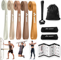 WHATAFIT Resistance Bands,Pull Up Assist Bands Set with Handles, Exercise & Workout Bands with Door Anchor for Men & Women – Home Fitness Equipment for Strength Training, Stretching