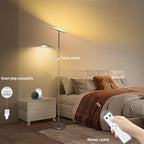 marctronic Gray Floor Lamps for Living Room, 44W/4500LM Super Bright 2 in 1 LED Floor Lamp with Remote, Stepless Dimmable, 69" Tall Standing Floor Lamp with Bendable Reading Light for Bedroom Office