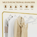 50 Pack Clear Plastic Hangers with Silver Glitter, Acrylic, Ultra Slim, Space Saving, for Coats, Pants, Suits, Shirts, Skirts, Dress Clothes