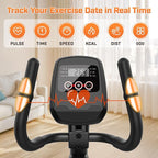 ANCHEER Home Elliptical Machine, Quiet Magnetic Elliptical Trainer with 14 Levels Resistance, 15" Stride & 400LBS Max Load, Compact Cardio Exercise Equipment for Home Gym