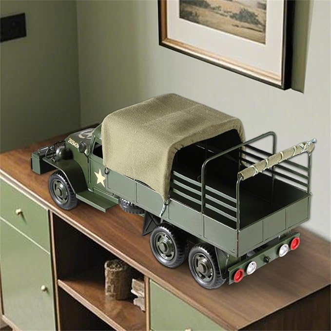 Metal Classic Truck Car Model - Retro Truck Model Vehicle Model Decorative Collectible for Home Office Decor