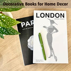 Decorative Books for Home Coffee Table Decor with Stylish Bookshelf and Office Living Room Black and White Fake Books for Decoration Faux Stack Book (Set of 3)
