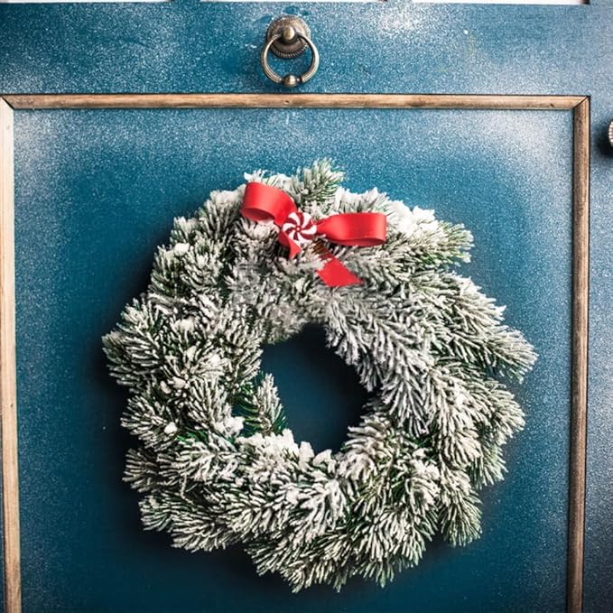 Picowe 2 Pack Magnetic Wreath Hanger Wreath Holder Wreath Hanger Hook for Metal Front Door for Christmas Decorations (Style B)