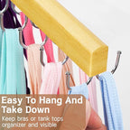 Belt & Bra Organizer for Closet - Tie Rack with 22 Rotatable Hooks, Stackable Space Saving Hanger for Women/Men, Tank Top Organizer - 2 Pcs