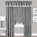 Sweet Home Collection Kitchen Window Curtain Panel Treatment, 63", Black/White